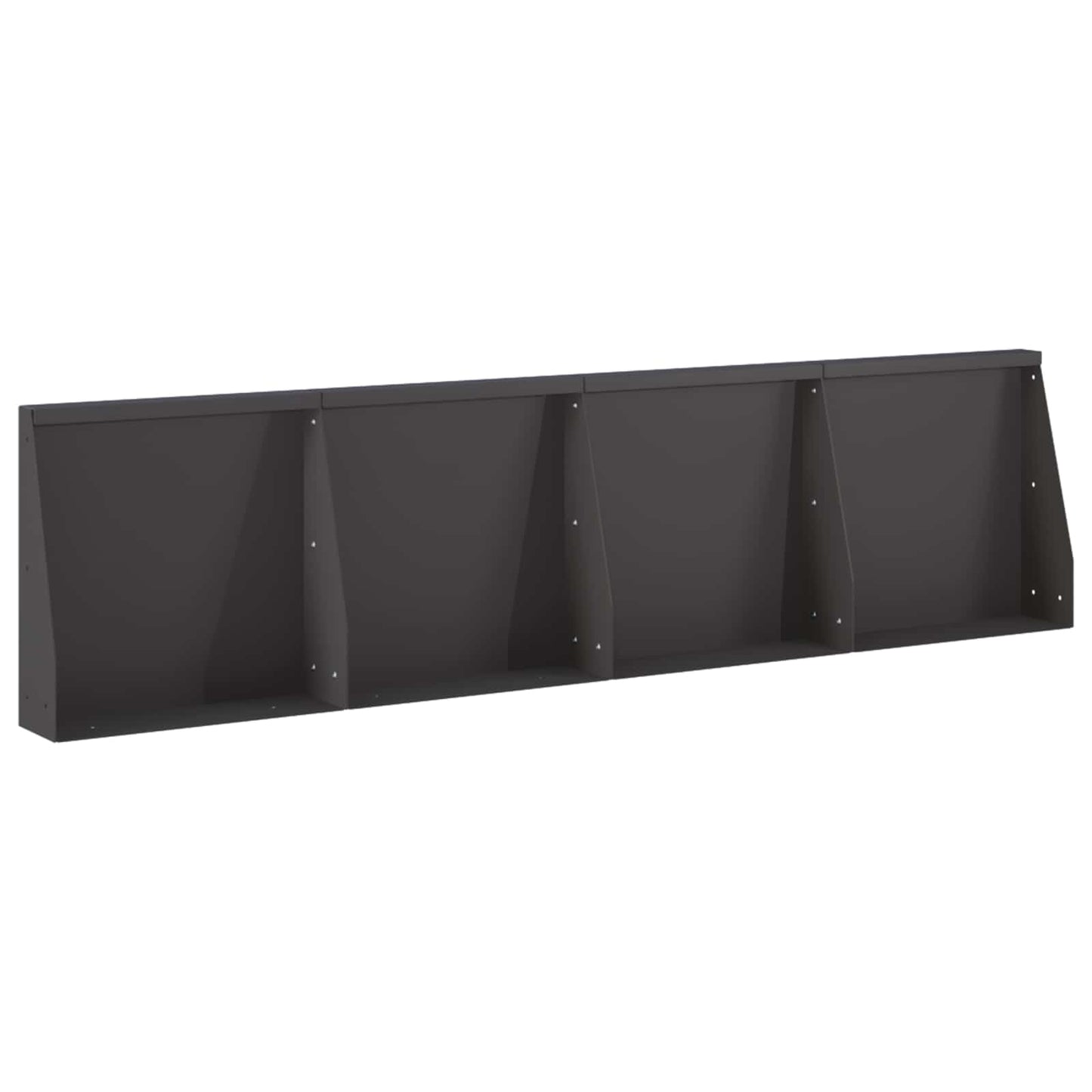 Støttemur 4 stk. 40 x 12 x 40 cm Stål Sort