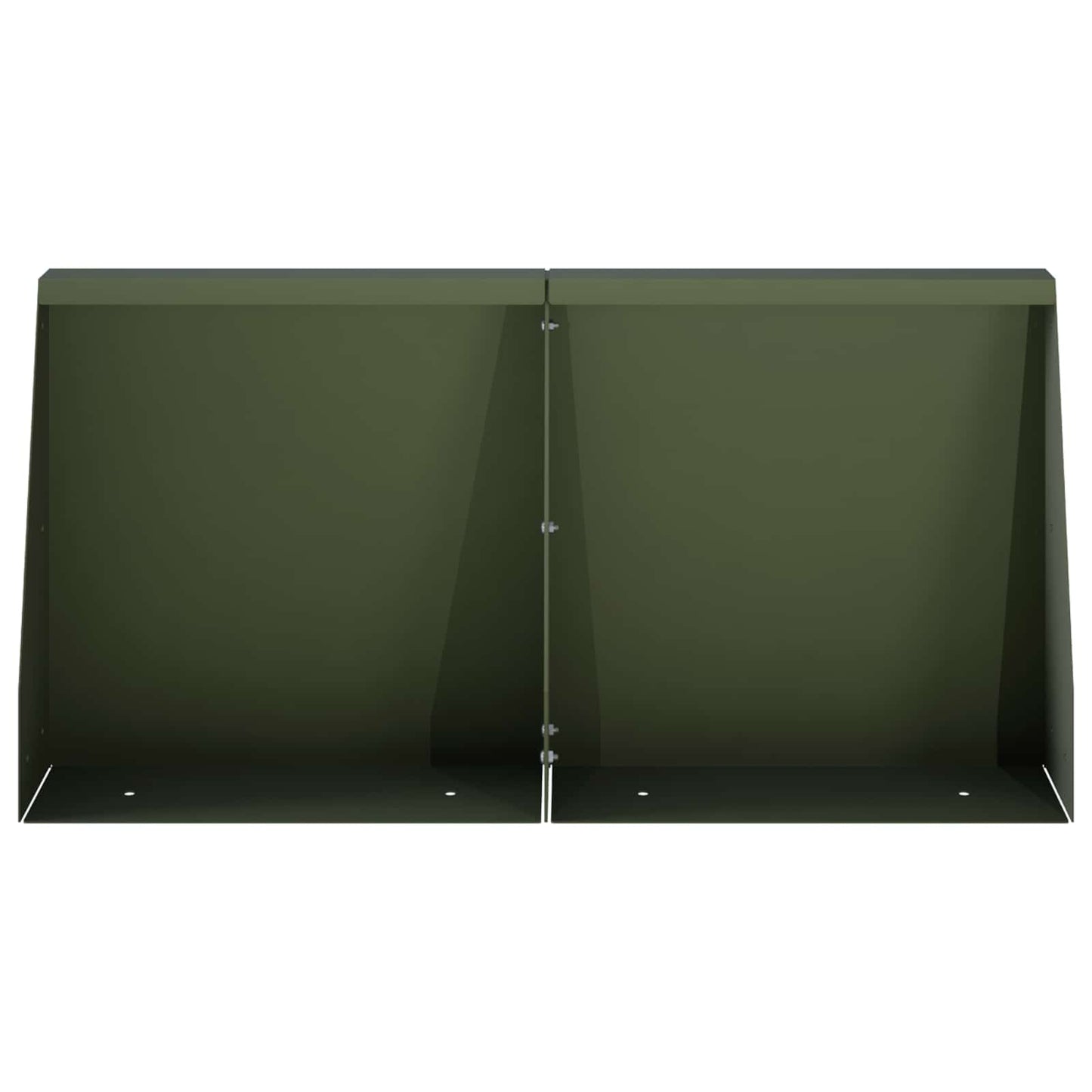Støttemur 4 stk. 40 x 12 x 50 cm Stål Olivengrøn