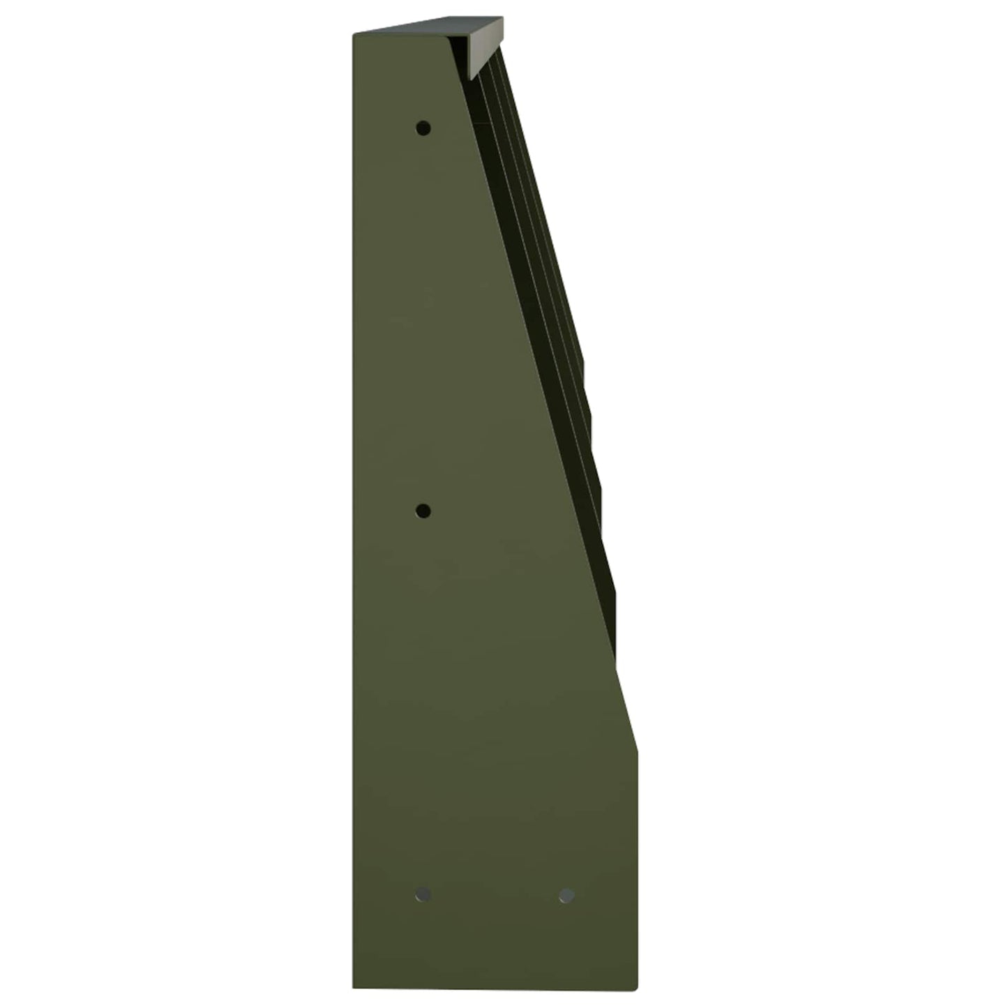Støttemur 4 stk. 40 x 12 x 50 cm Stål Olivengrøn