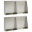 Støttemur 4 stk. 40 x 12 x 50 cm Rustfrit stål Sølv