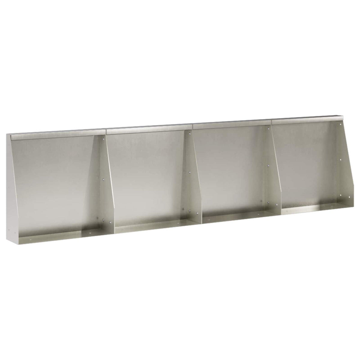 Støttemur 4 stk. 40 x 12 x 50 cm Rustfrit stål Sølv
