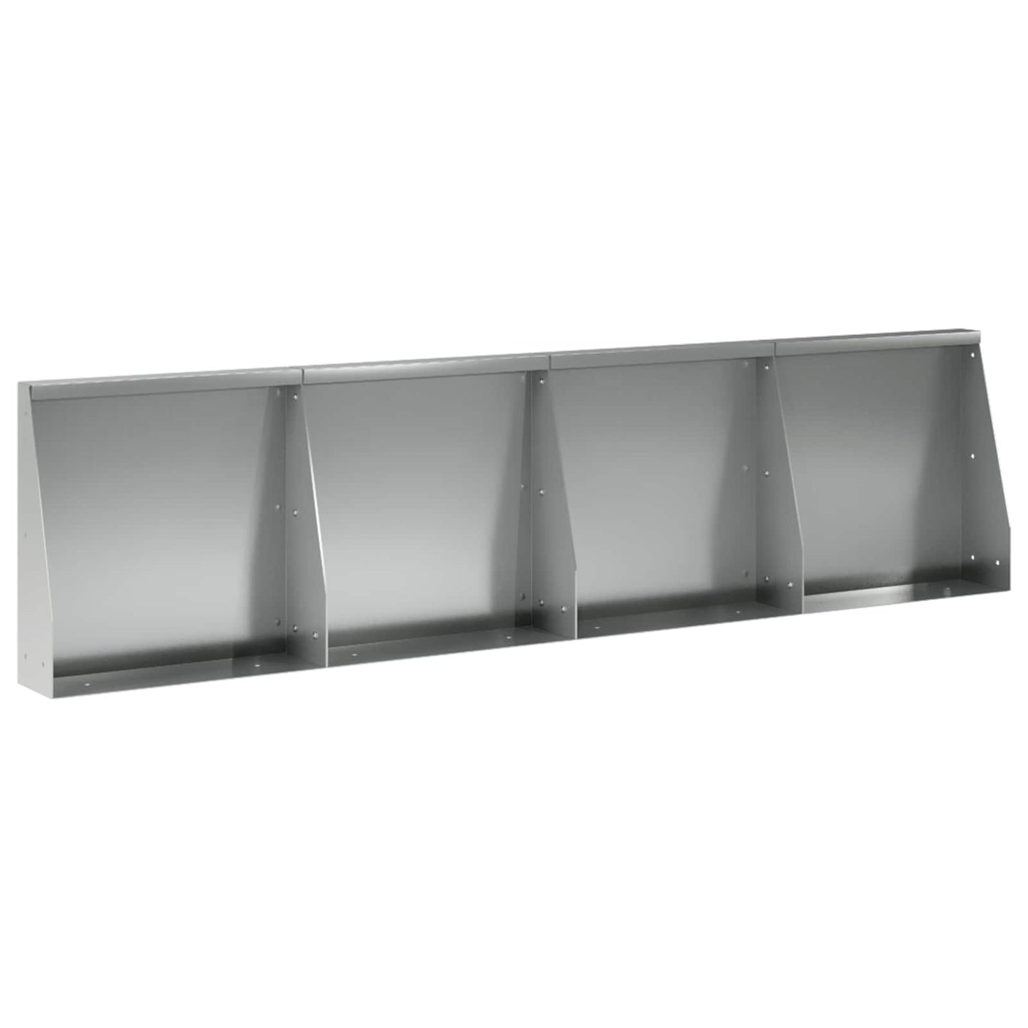 Støttemur 4 stk. 40 x 12 x 50 cm Galvaniseret stål Sølv