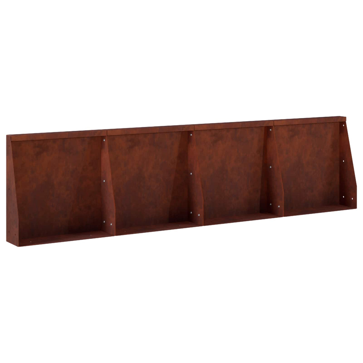 Støttemur 4 stk. 40 x 12 x 50 cm Cortenstål Rusten