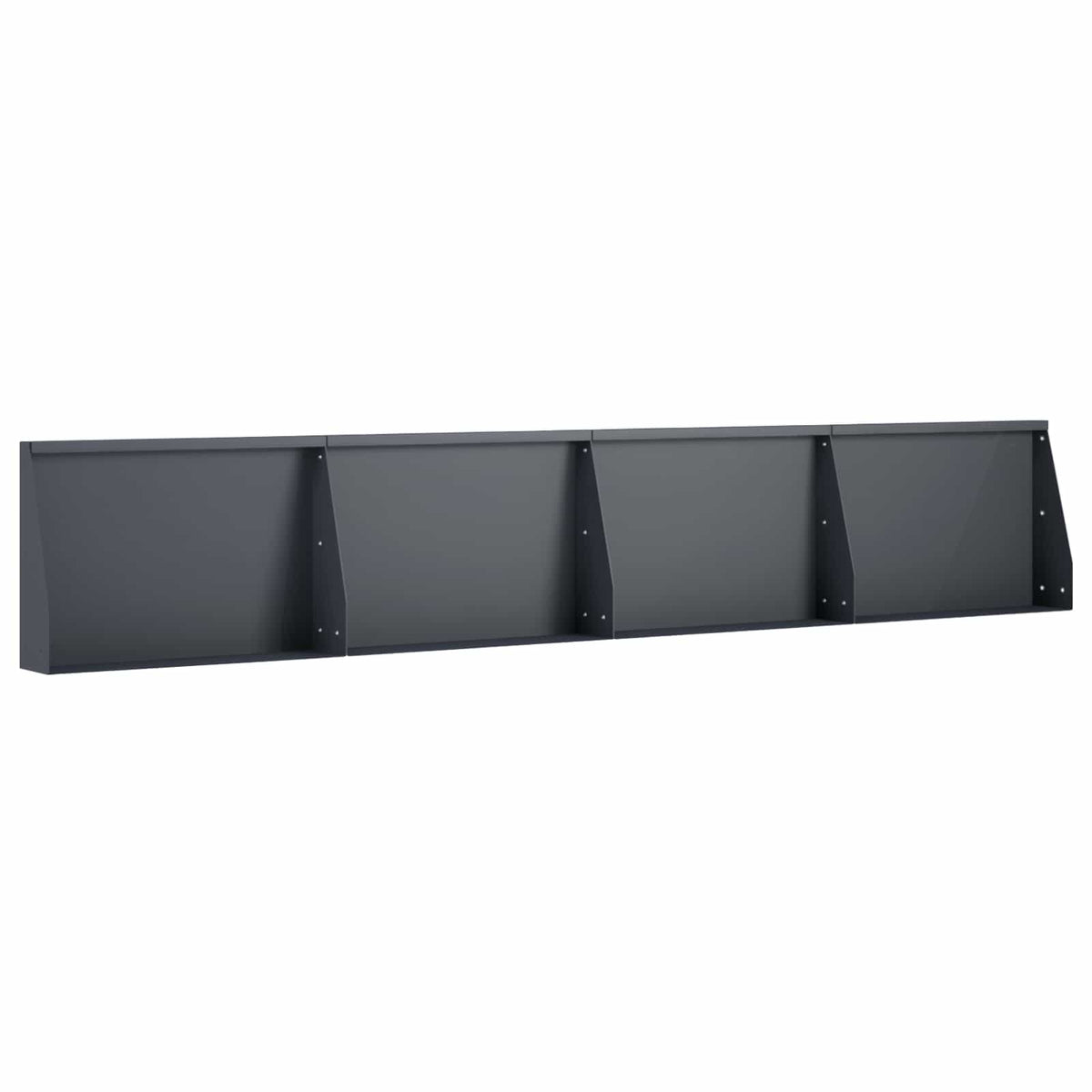 Støttemur 4 stk. 60 x 12 x 30 cm Stål Antracit