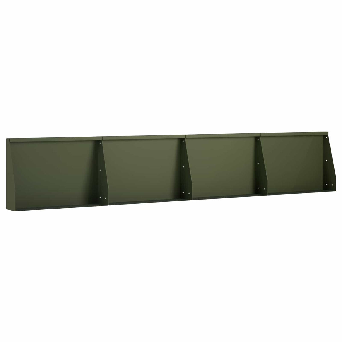 Støttemur 4 stk. 60 x 12 x 30 cm Stål Olivengrøn