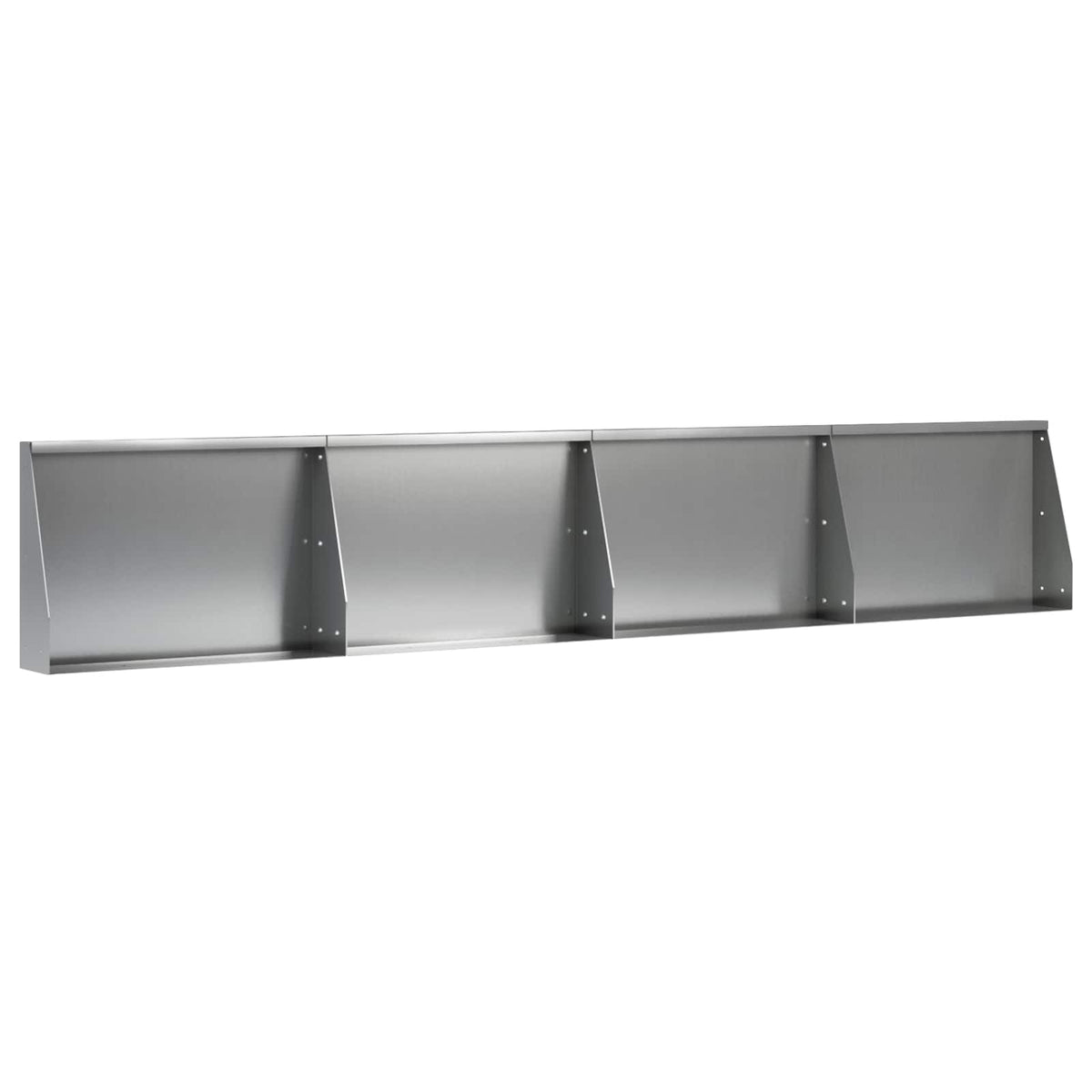 Støttemur 4 stk. 60 x 12 x 30 cm Galvaniseret stål Sølv