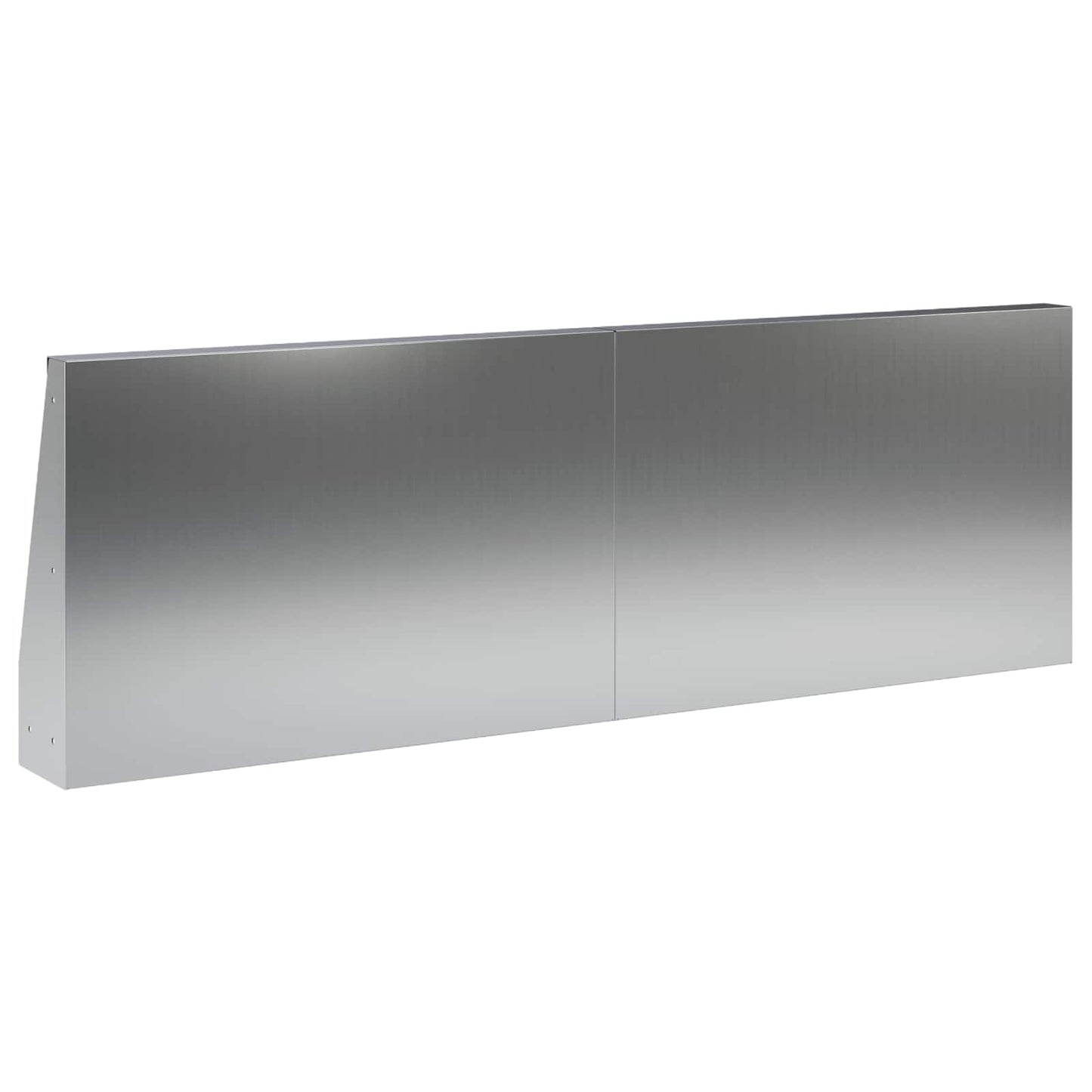 Støttemur 4 stk. 60 x 12 x 30 cm Galvaniseret stål Sølv