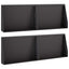 Støttemur 4 stk. 60 x 12 x 40 cm Stål Sort