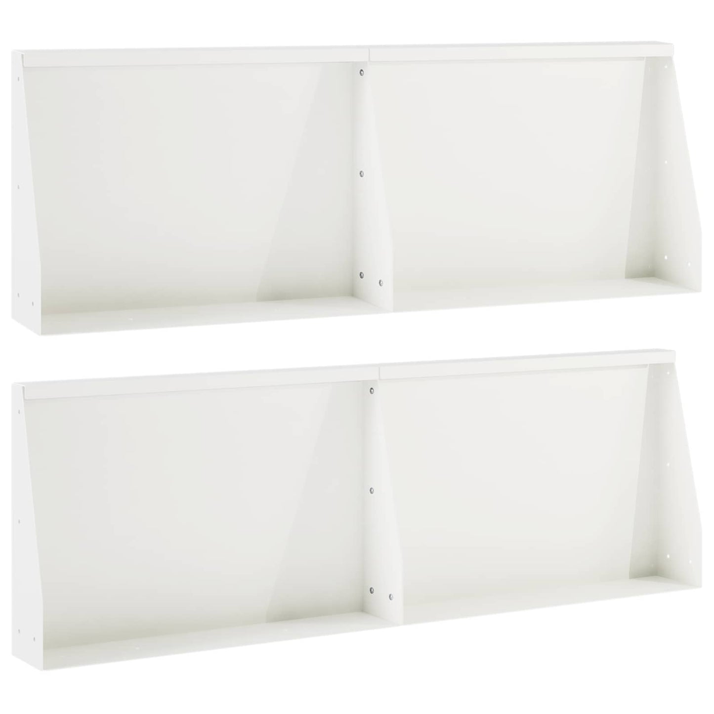 Støttemur 4 stk. 60 x 12 x 40 cm Stål Hvid