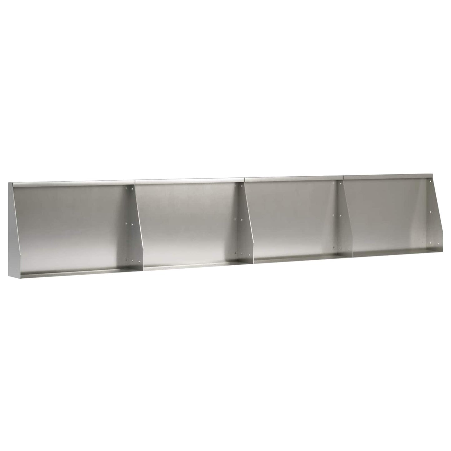Støttemur 4 stk. 60 x 12 x 40 cm Rustfrit stål Sølv