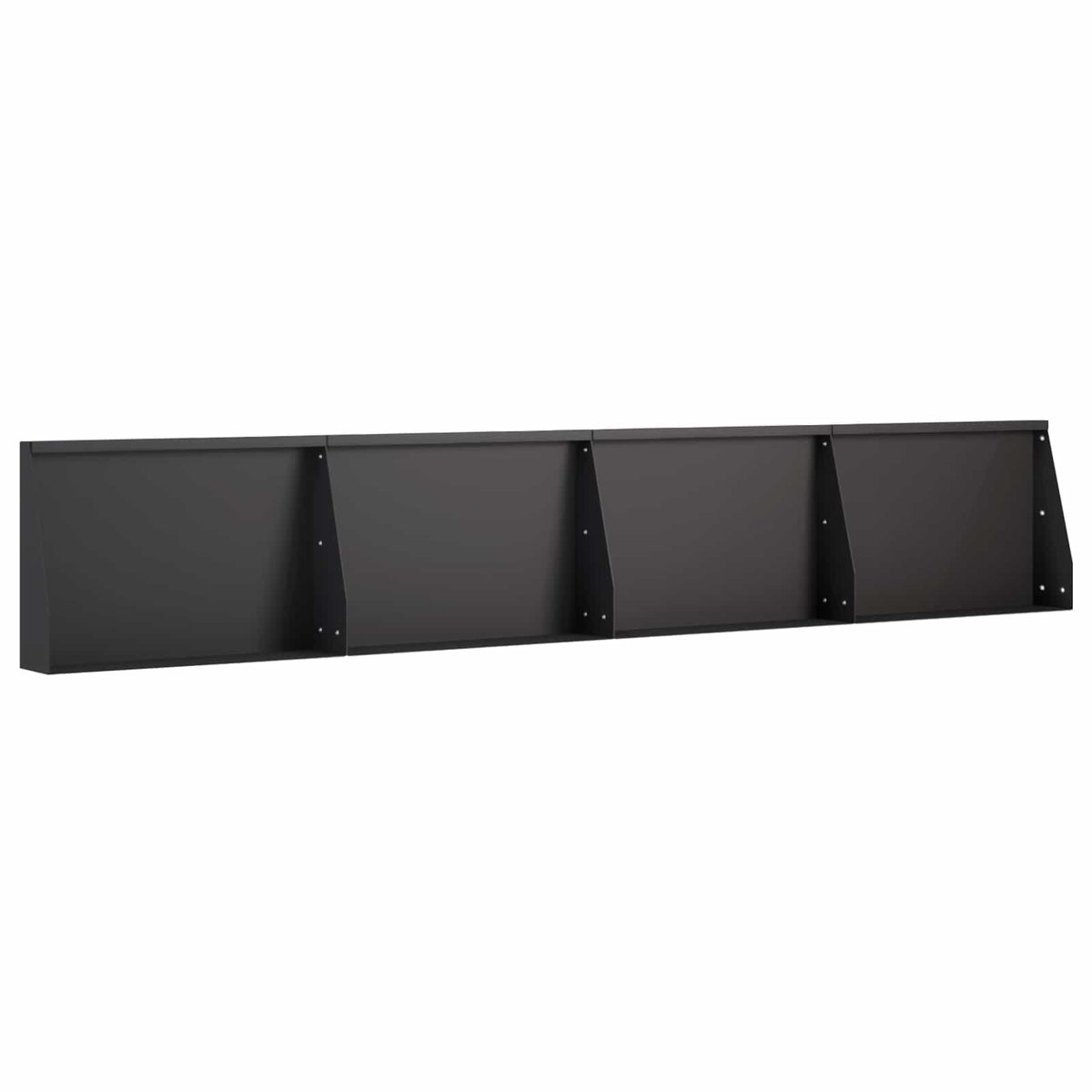 Støttemur 4 stk. 60 x 12 x 50 cm Stål Sort