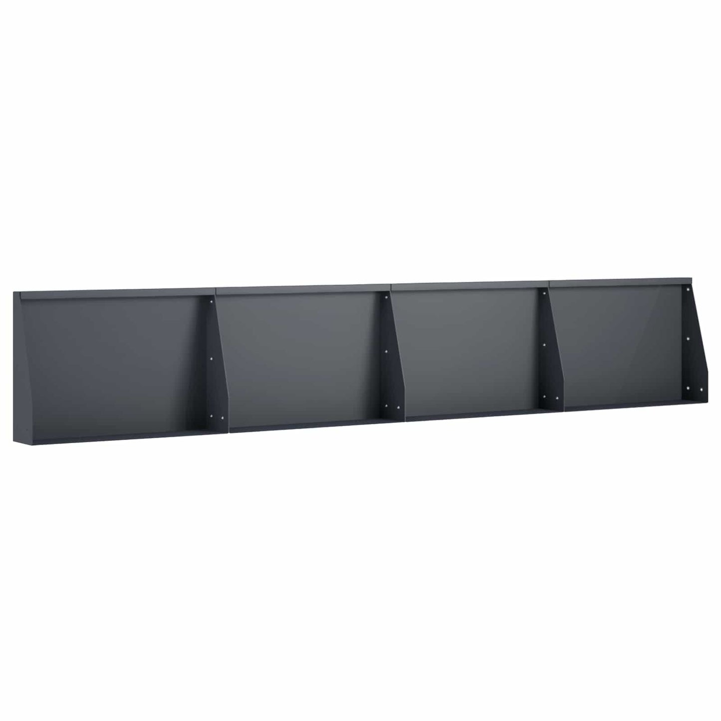 Støttemur 4 stk. 60 x 12 x 50 cm Stål Antracit