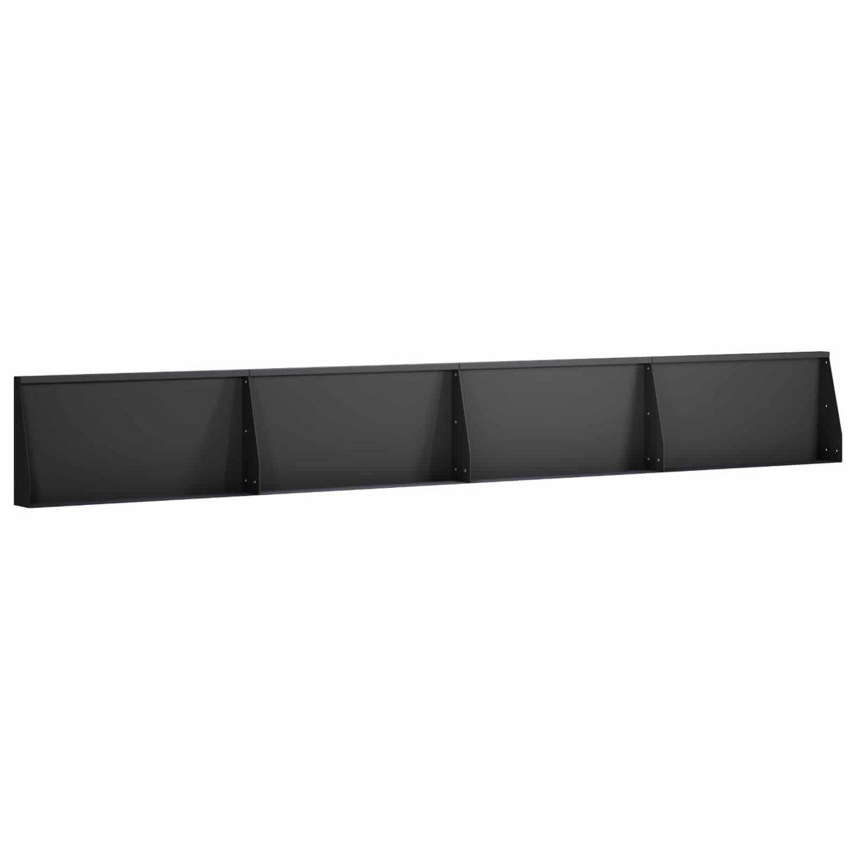 Støttemur 4 stk. 80 x 12 x 30 cm Stål Sort