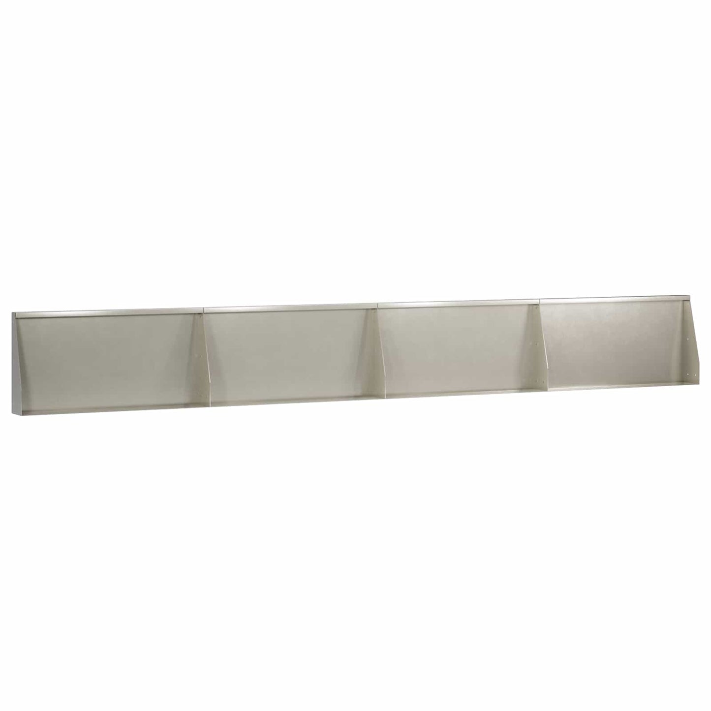 Støttemur 4 stk. 80 x 12 x 30 cm Rustfrit stål Sølv