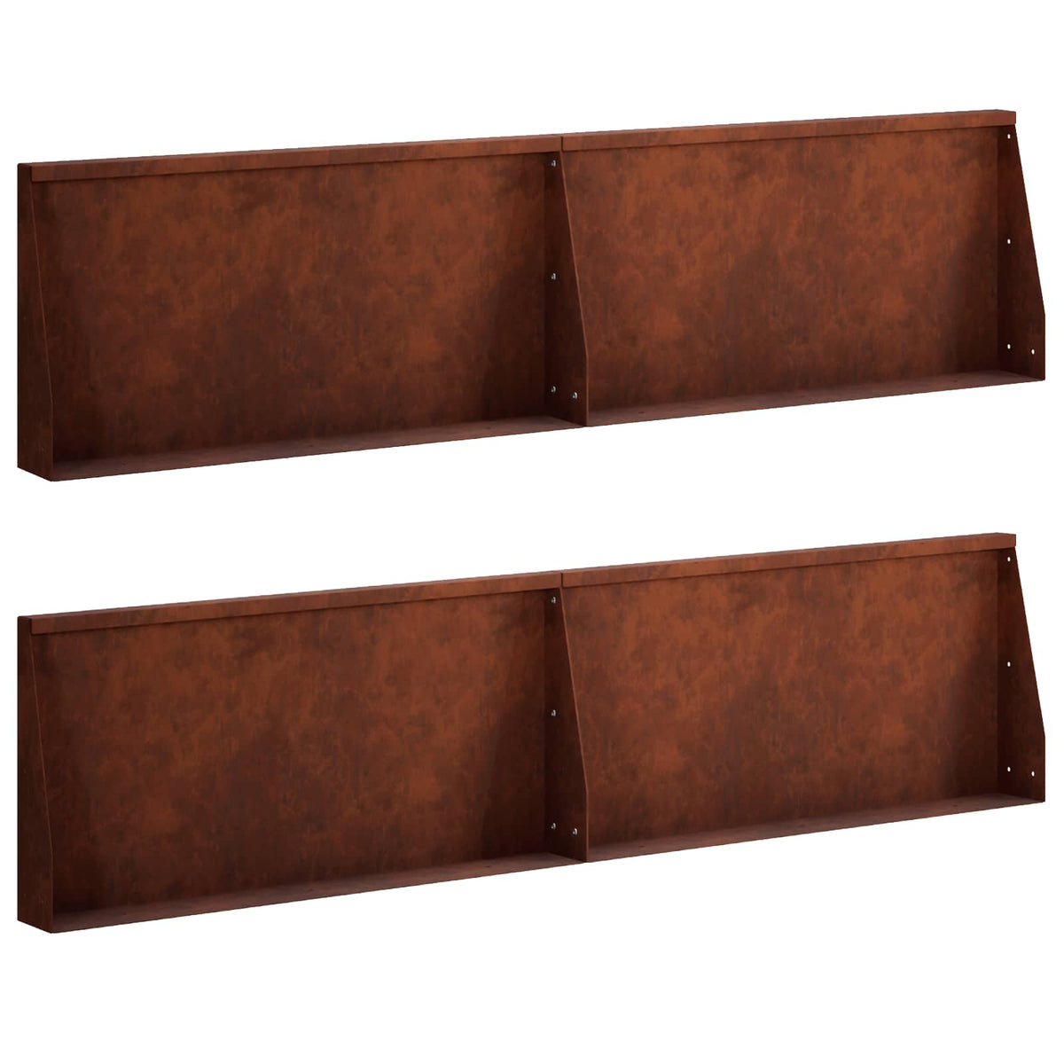 Støttemur 4 stk. 80 x 12 x 30 cm Cortenstål Rusten