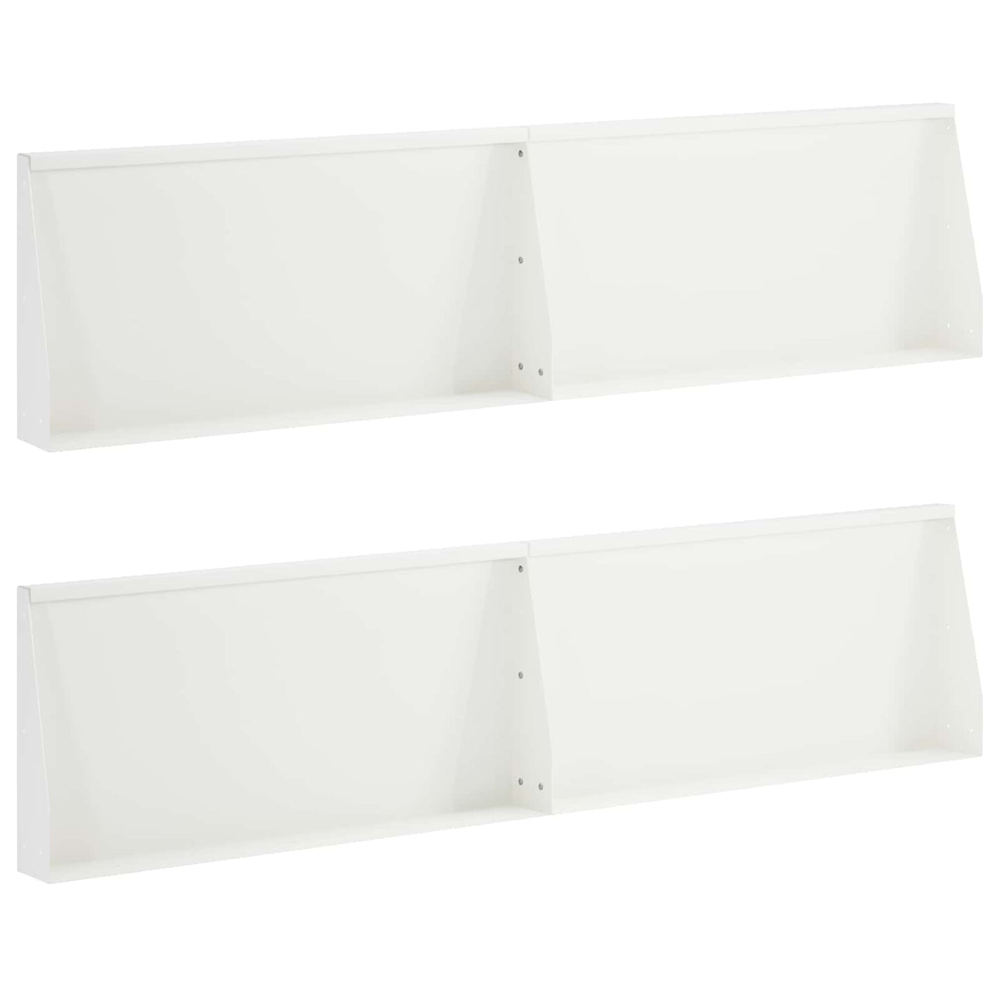 Støttemur 4 stk. 80 x 12 x 40 cm Stål Hvid