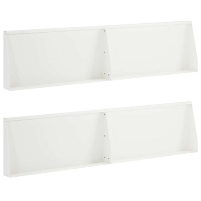 Støttemur 4 stk. 80 x 12 x 40 cm Stål Hvid
