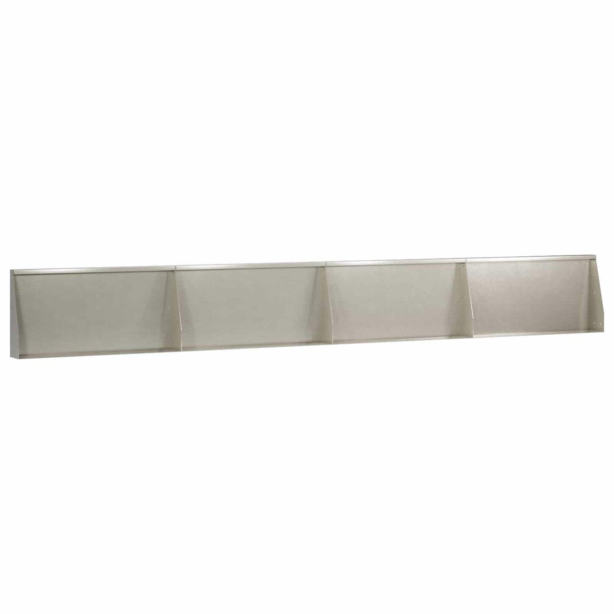 Støttemur 4 stk. 80 x 12 x 40 cm Rustfrit stål Sølv