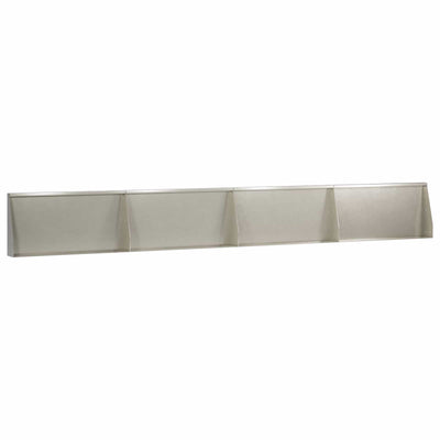 Støttemur 4 stk. 80 x 12 x 40 cm Rustfrit stål Sølv