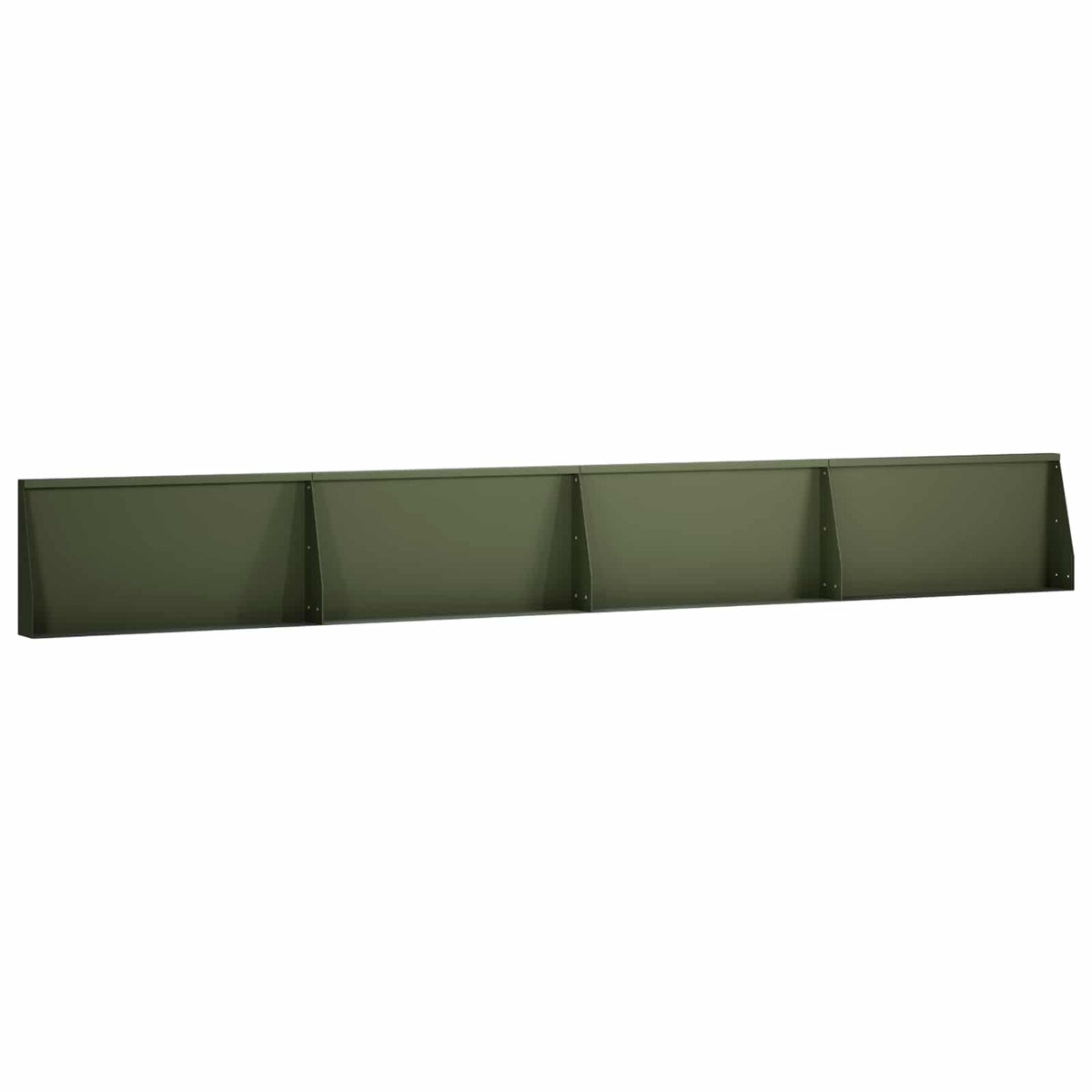 Støttemur 4 stk. 80 x 12 x 50 cm Stål Olivengrøn