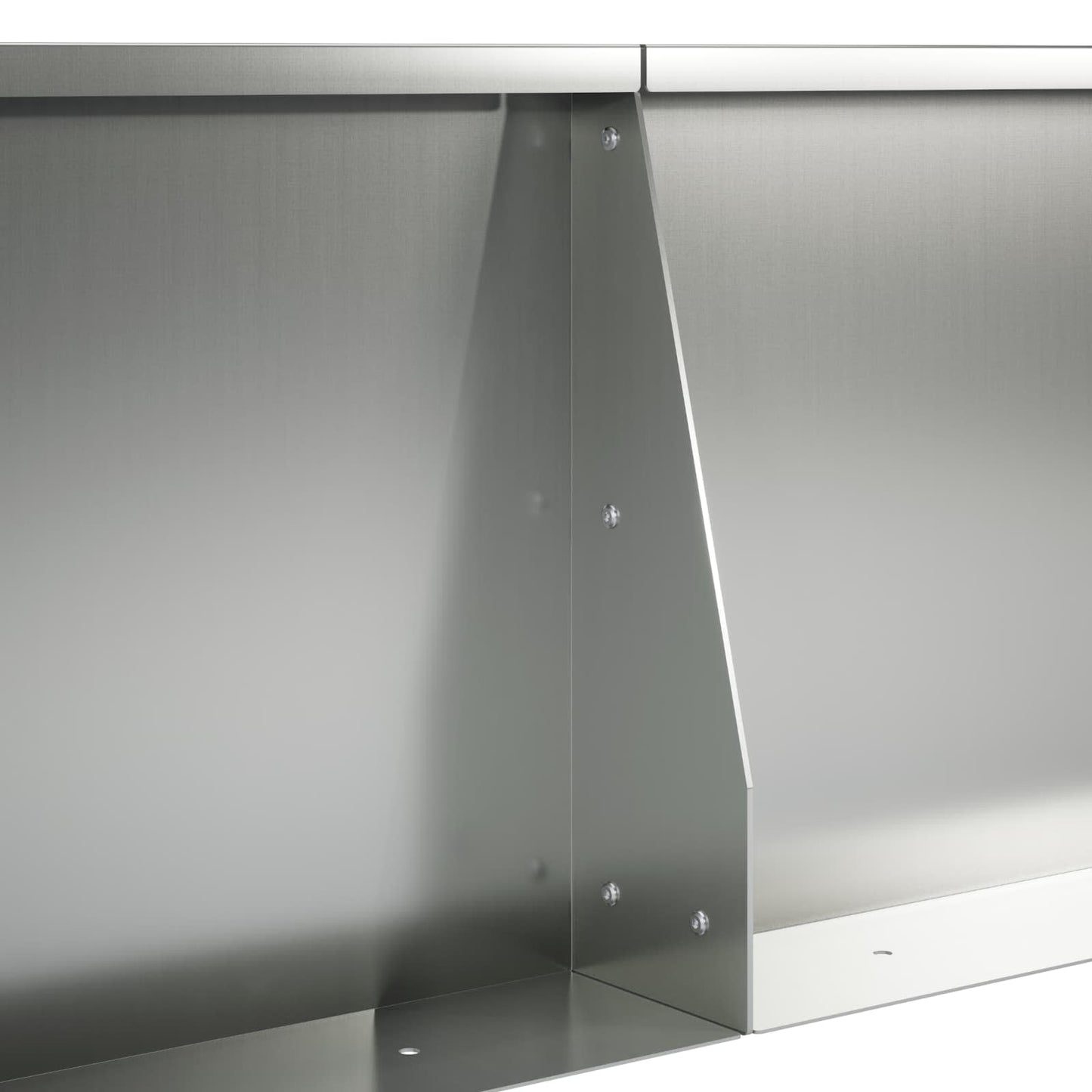 Støttemur 4 stk. 80 x 12 x 50 cm Galvaniseret stål Sølv