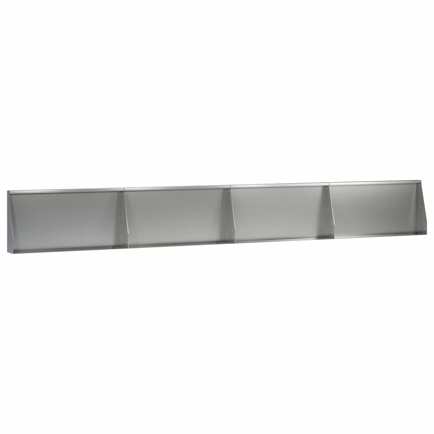 Støttemur 4 stk. 80 x 12 x 50 cm Galvaniseret stål Sølv