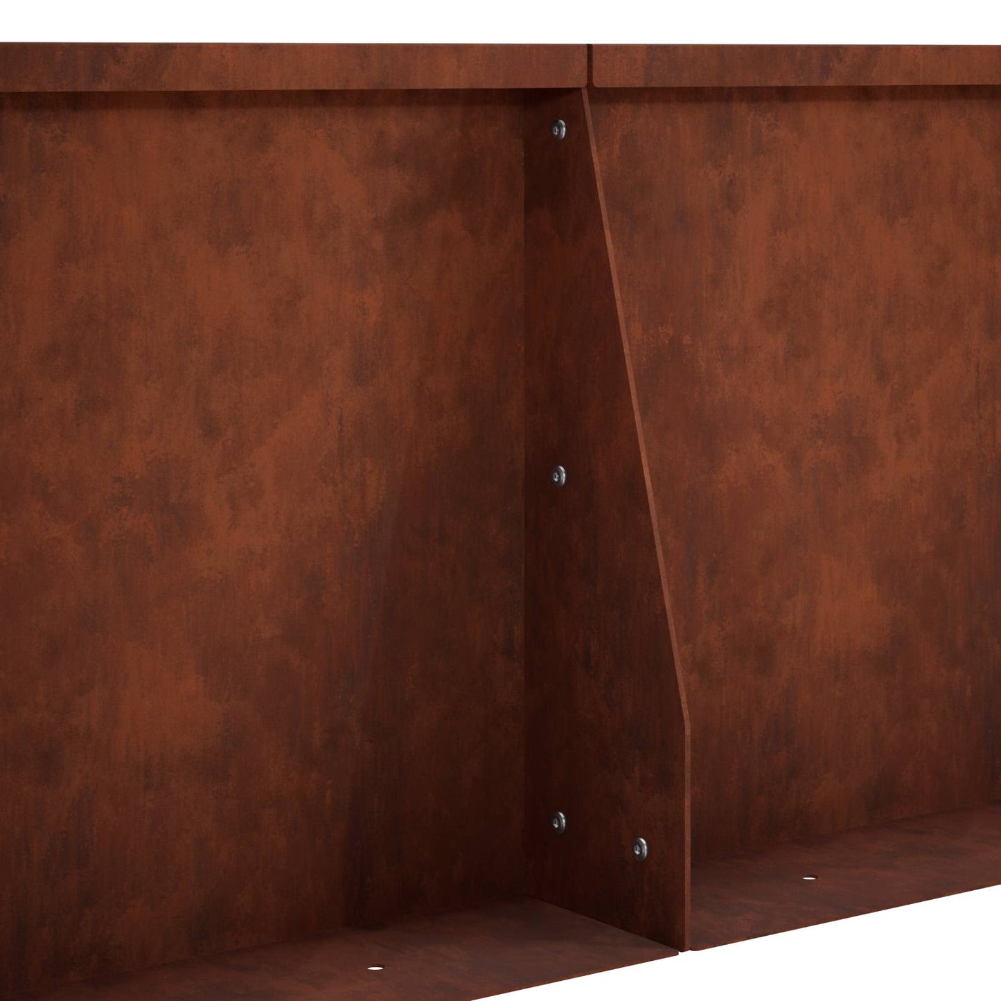 Støttemur 4 stk. 80 x 12 x 50 cm Cortenstål Rusten