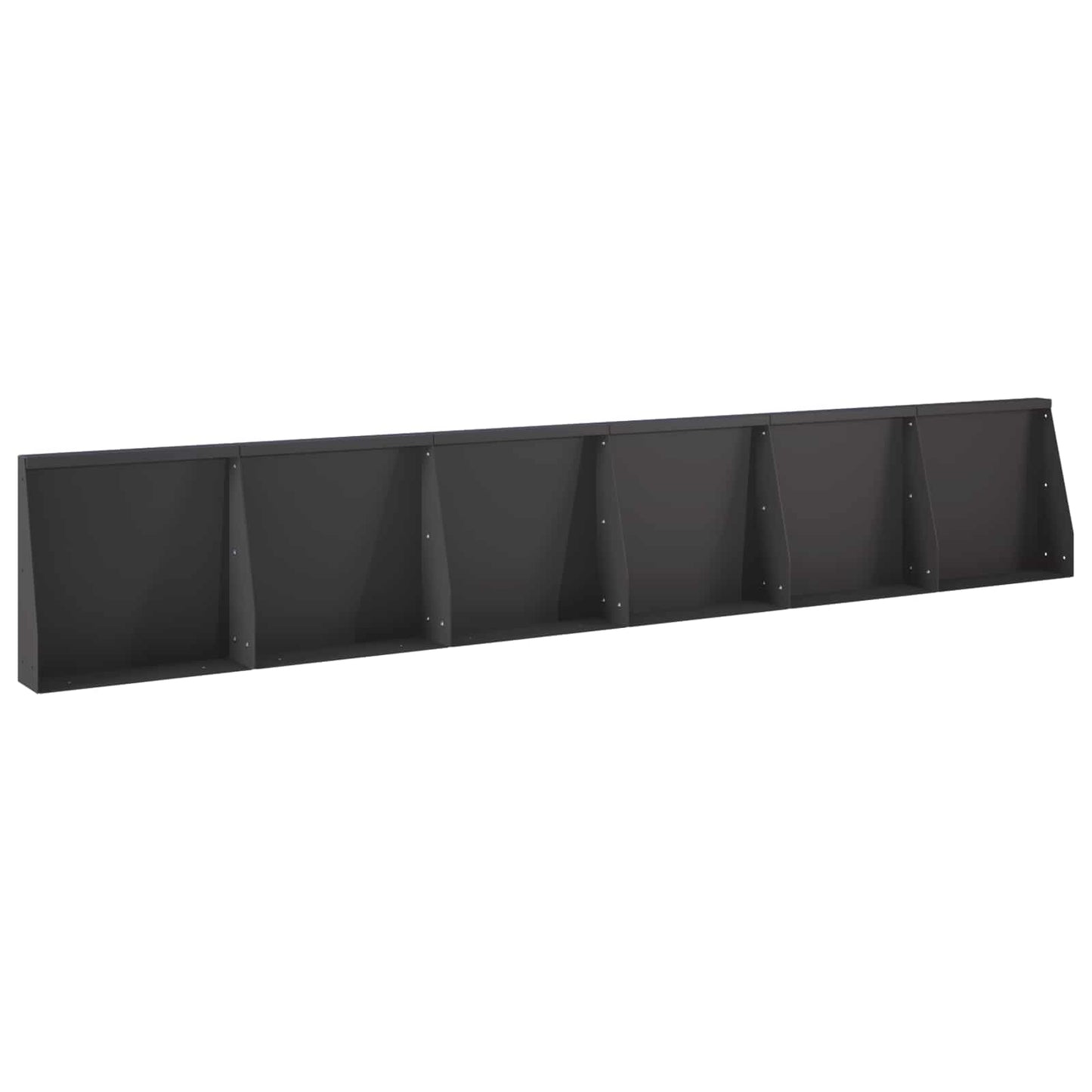 Støttemur 6 stk. 40 x 12 x 30 cm Stål Sort