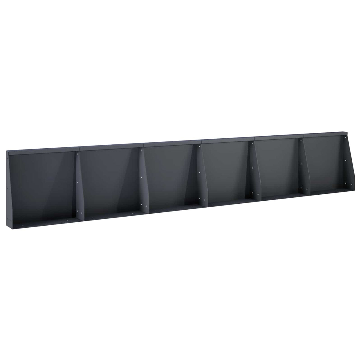 Støttemur 6 stk. 40 x 12 x 30 cm Stål Antracit