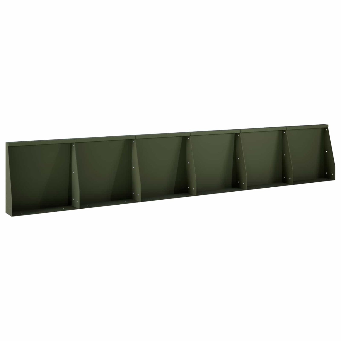 Støttemur 6 stk. 40 x 12 x 30 cm Stål Olivengrøn