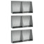 Støttemur 6 stk. 40 x 12 x 30 cm Galvaniseret stål Sølv