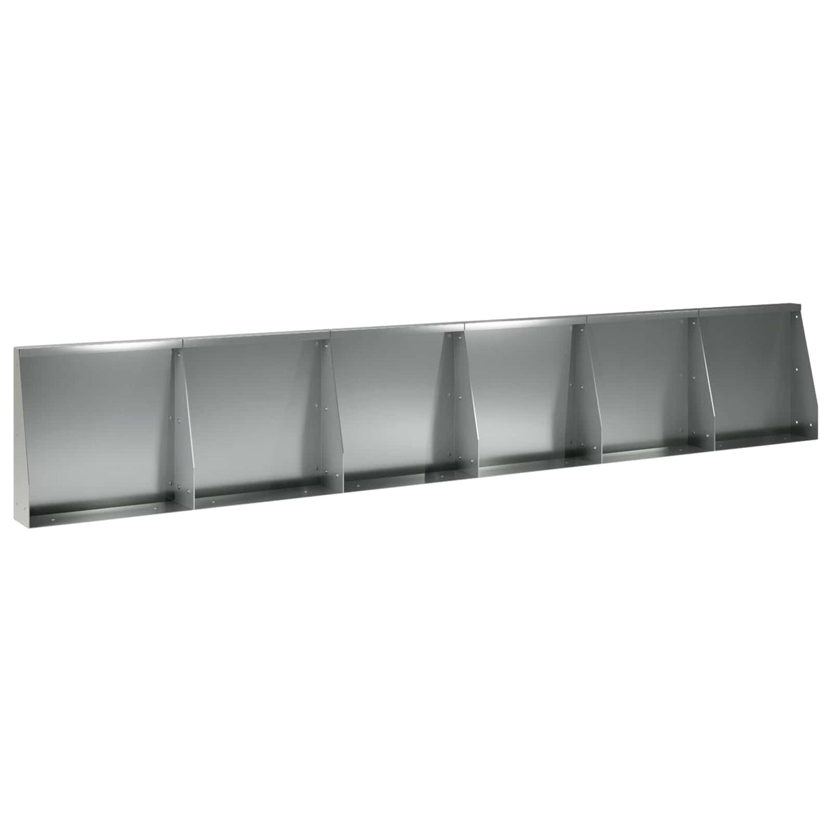 Støttemur 6 stk. 40 x 12 x 30 cm Galvaniseret stål Sølv