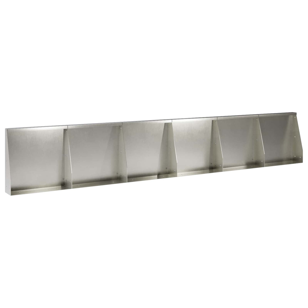 Støttemur 6 stk. 40 x 12 x 40 cm Rustfrit stål Sølv