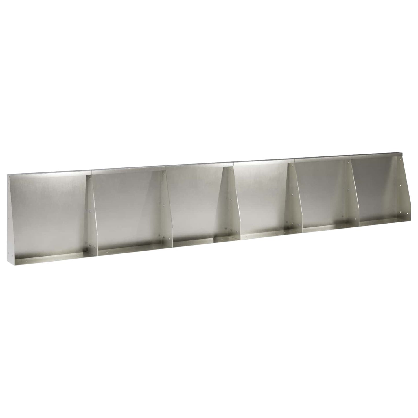 Støttemur 6 stk. 40 x 12 x 50 cm Rustfrit stål Sølv