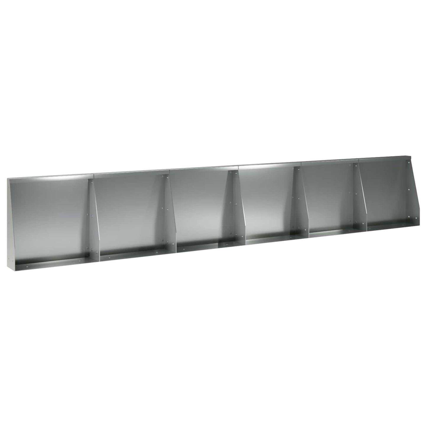 Støttemur 6 stk. 40 x 12 x 50 cm Galvaniseret stål Sølv