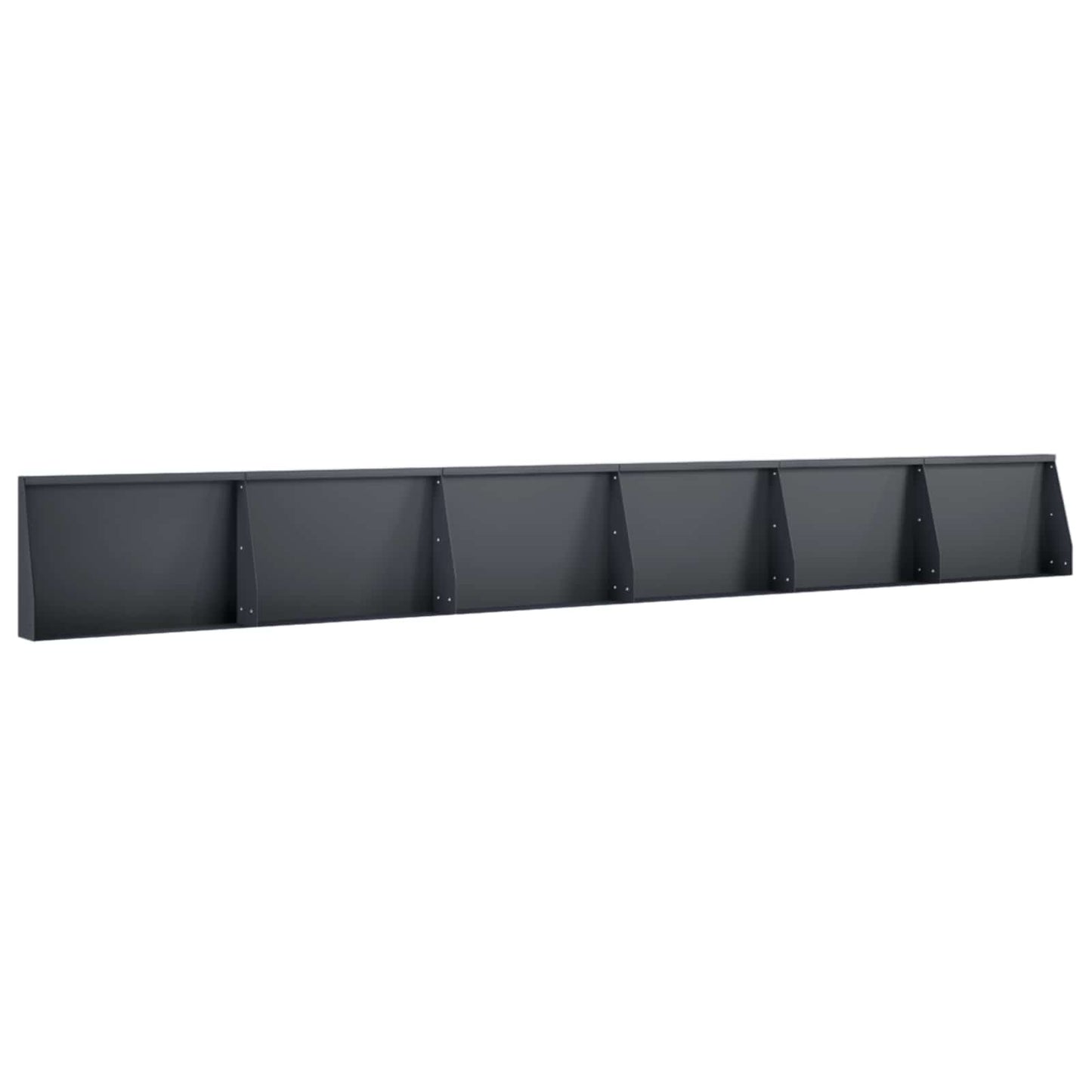 Støttemur 6 stk. 60 x 12 x 30 cm Stål Antracit