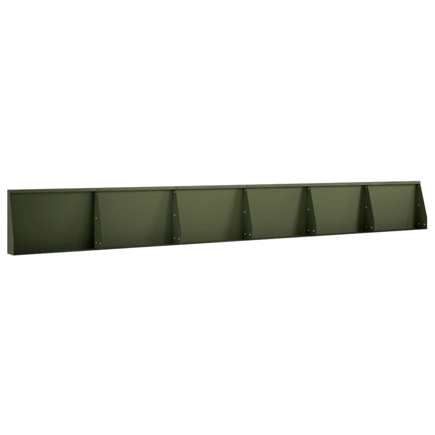 Støttemur 6 stk. 60 x 12 x 30 cm Stål Olivengrøn
