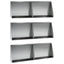 Støttemur 6 stk. 60 x 12 x 30 cm Galvaniseret stål Sølv
