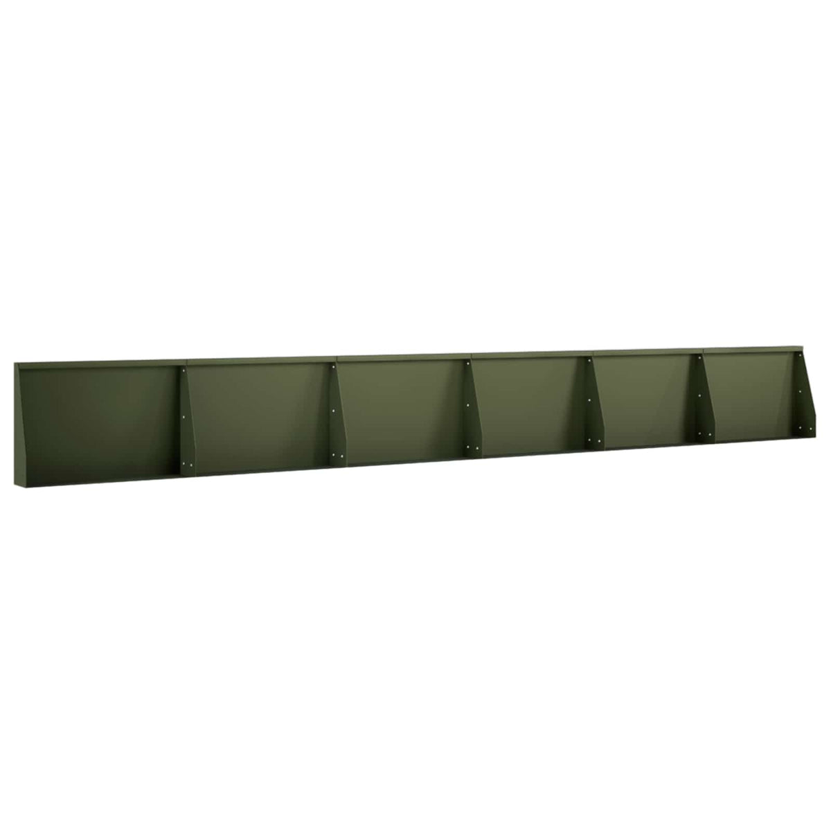 Støttemur 6 stk. 60 x 12 x 40 cm Stål Olivengrøn