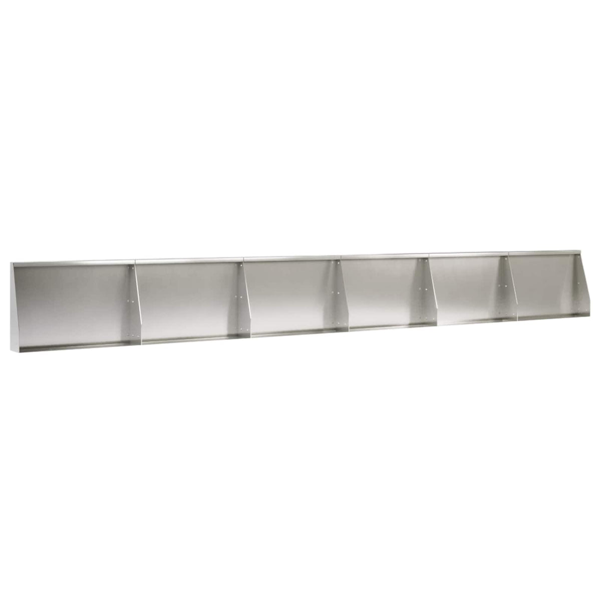Støttemur 6 stk. 60 x 12 x 40 cm Rustfrit stål Sølv