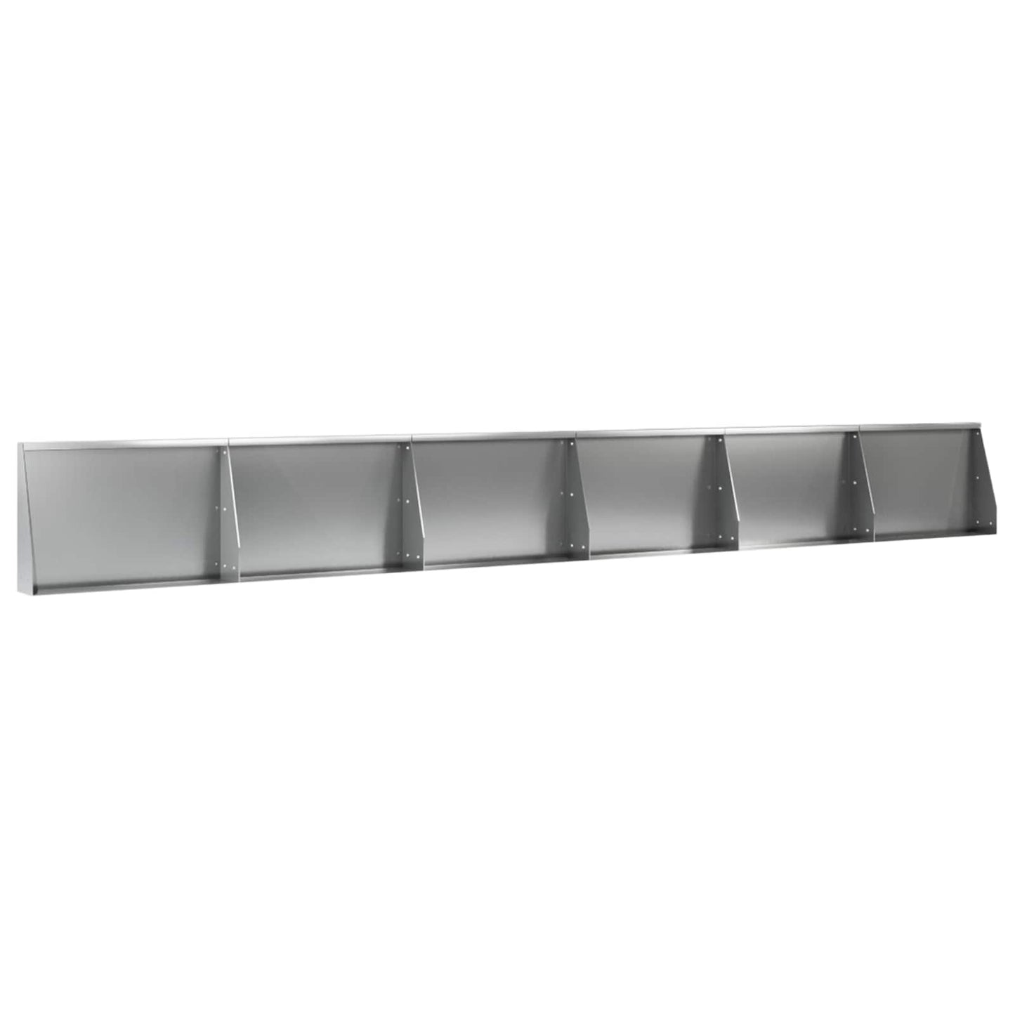 Støttemur 6 stk. 60 x 12 x 40 cm Galvaniseret stål Sølv