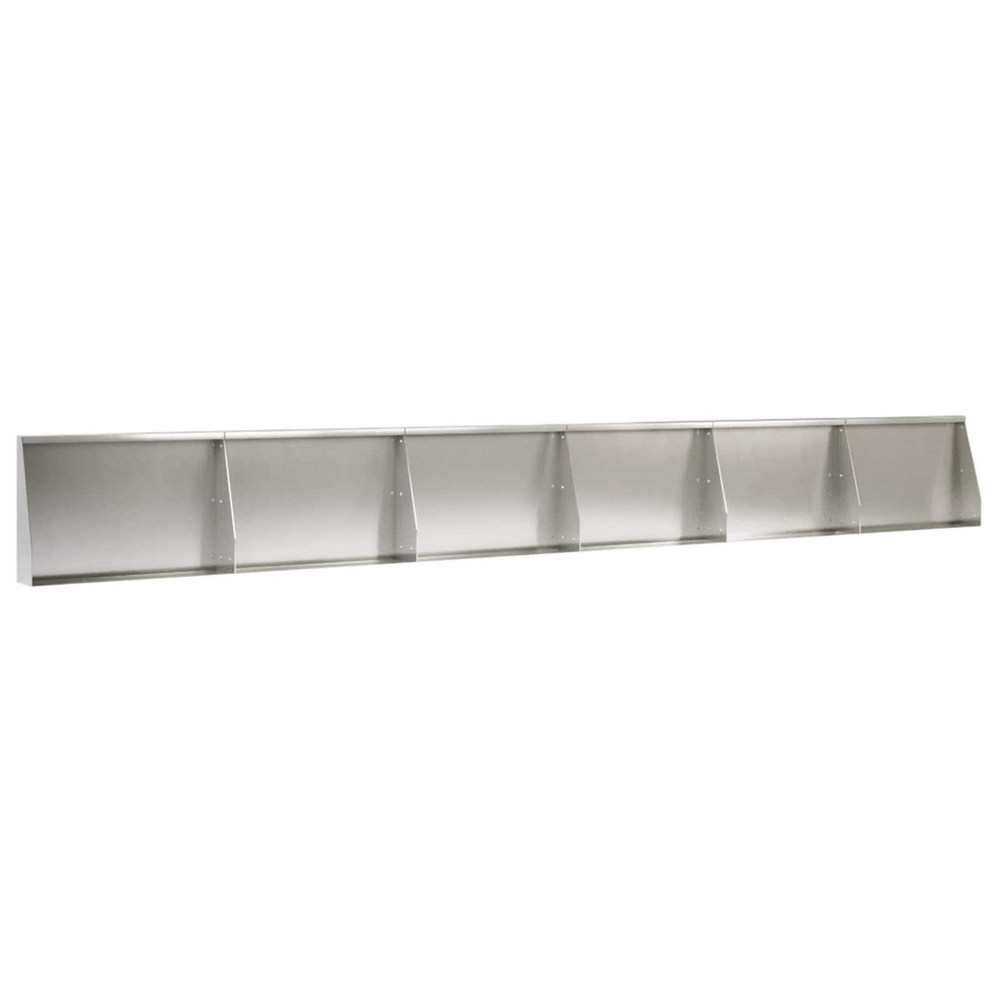 Støttemur 6 stk. 60 x 12 x 50 cm Rustfrit stål Sølv