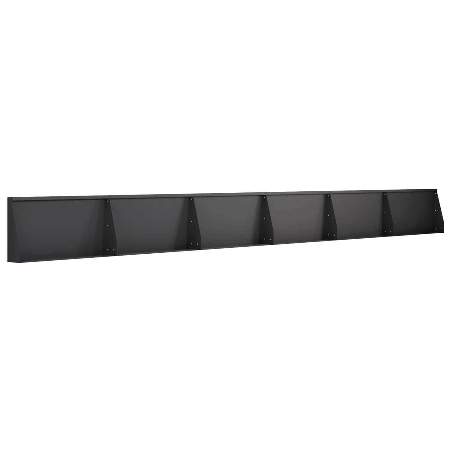 Støttemur 6 stk. 80 x 12 x 30 cm Stål Sort