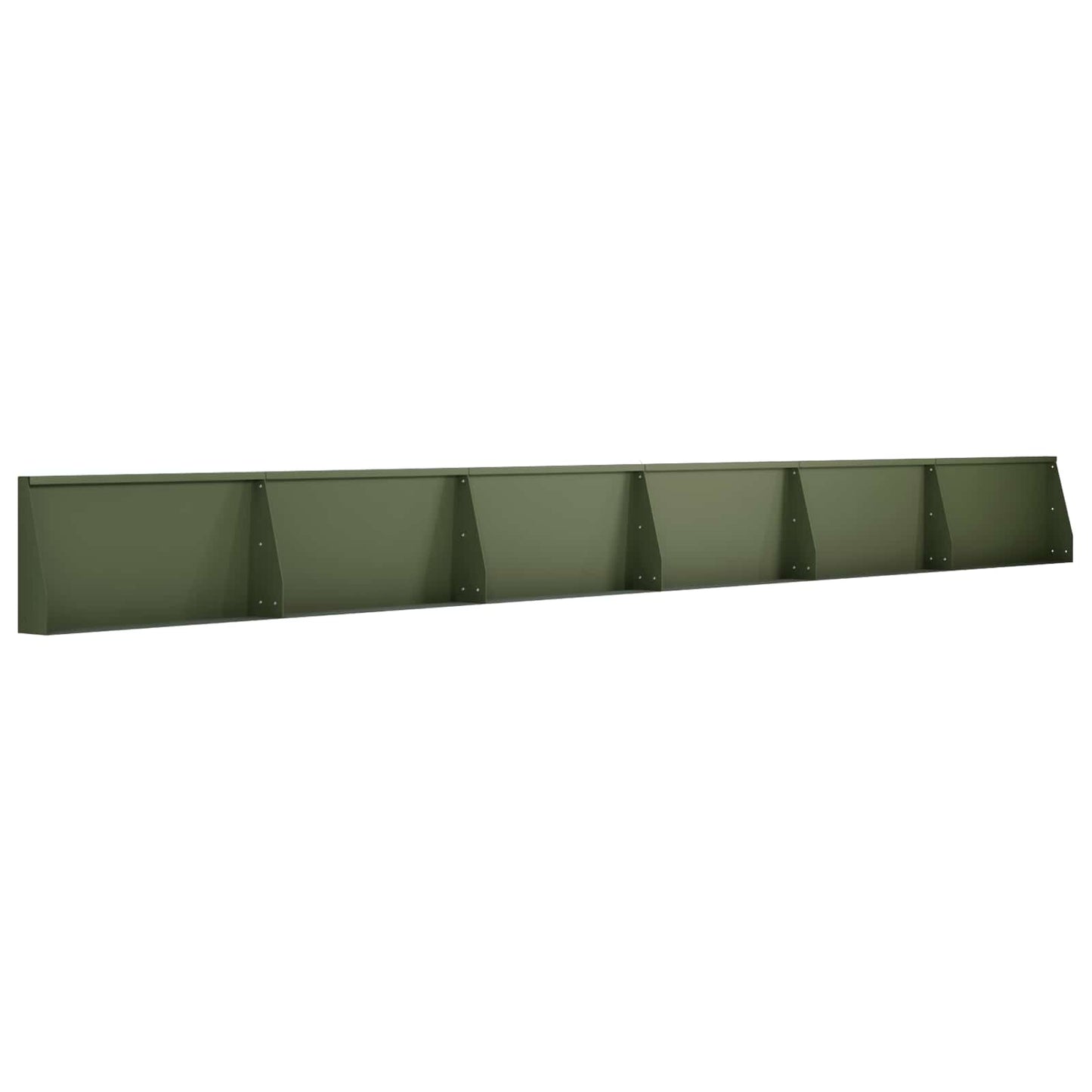 Støttemur 6 stk. 80 x 12 x 30 cm Stål Olivengrøn