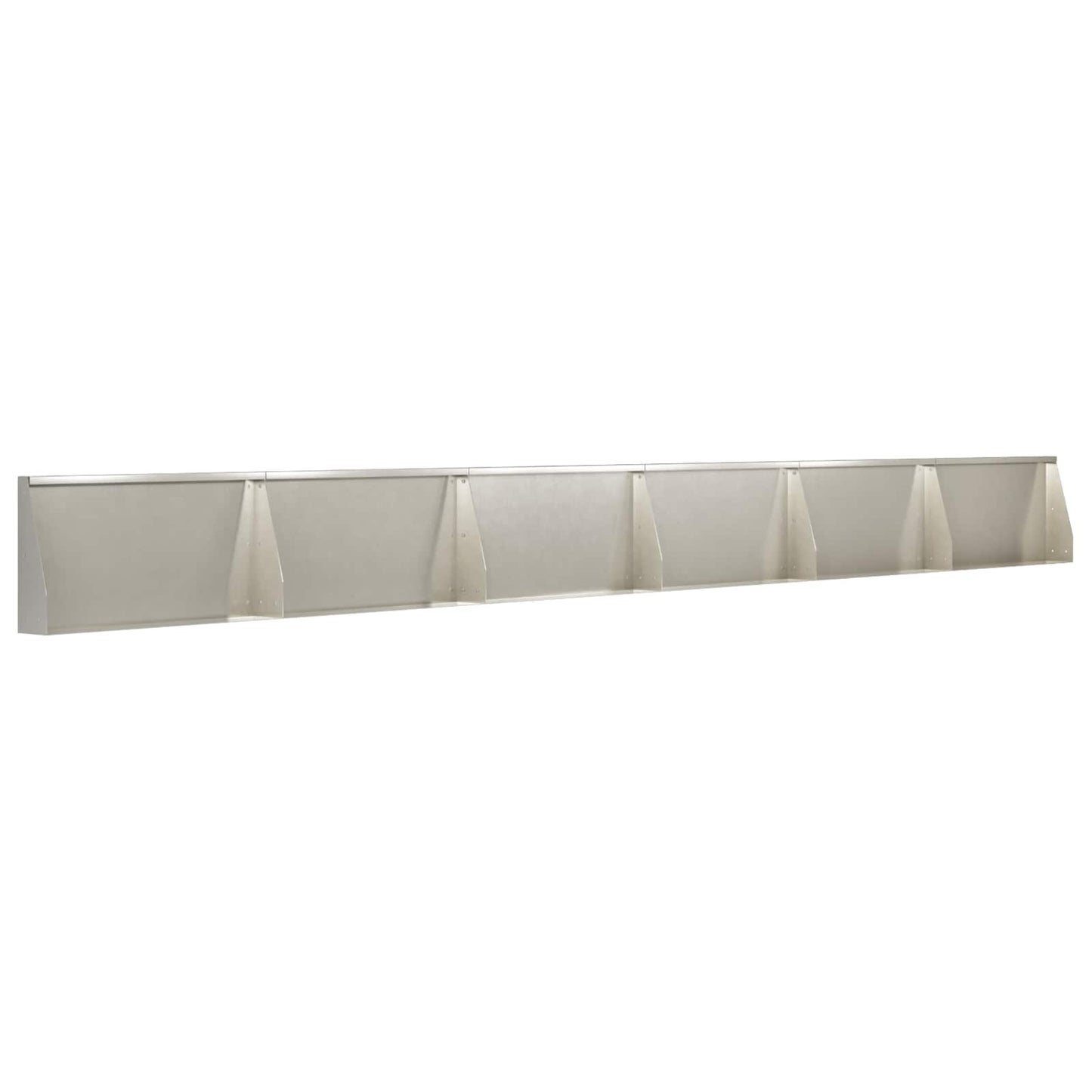 Støttemur 6 stk. 80 x 12 x 30 cm Rustfrit stål Sølv