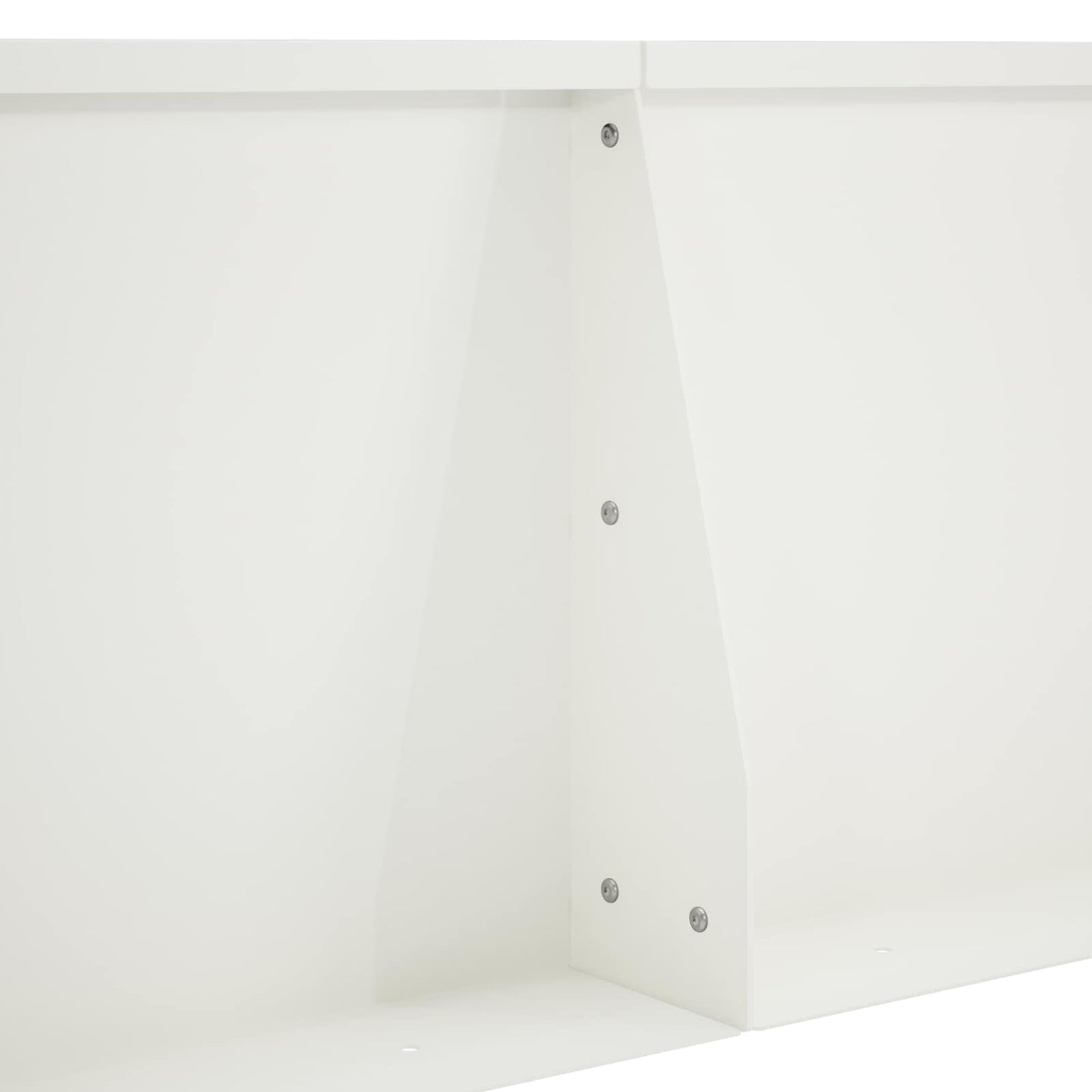 Støttemur 6 stk. 80 x 12 x 40 cm Stål Hvid