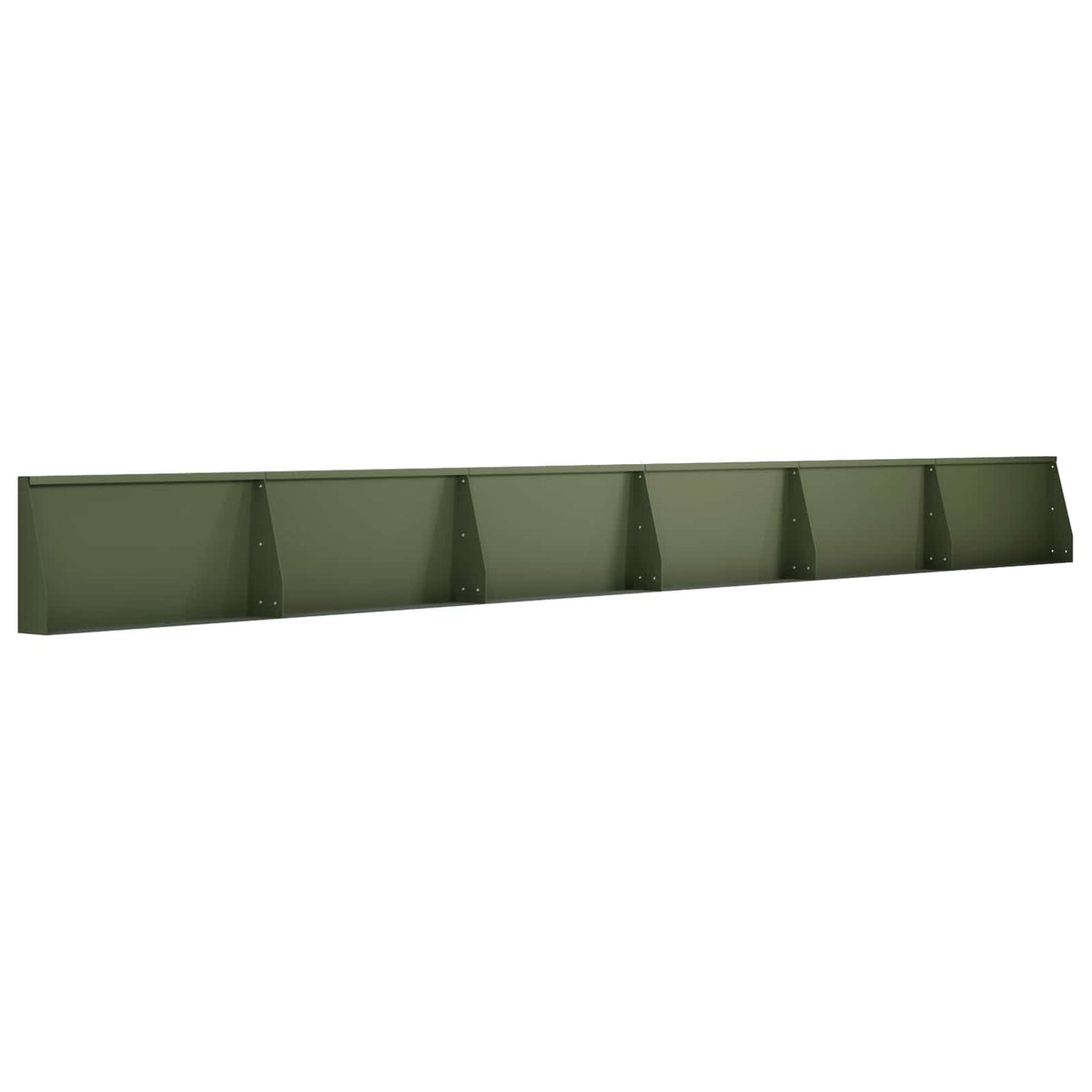 Støttemur 6 stk. 80 x 12 x 40 cm Stål Olivengrøn