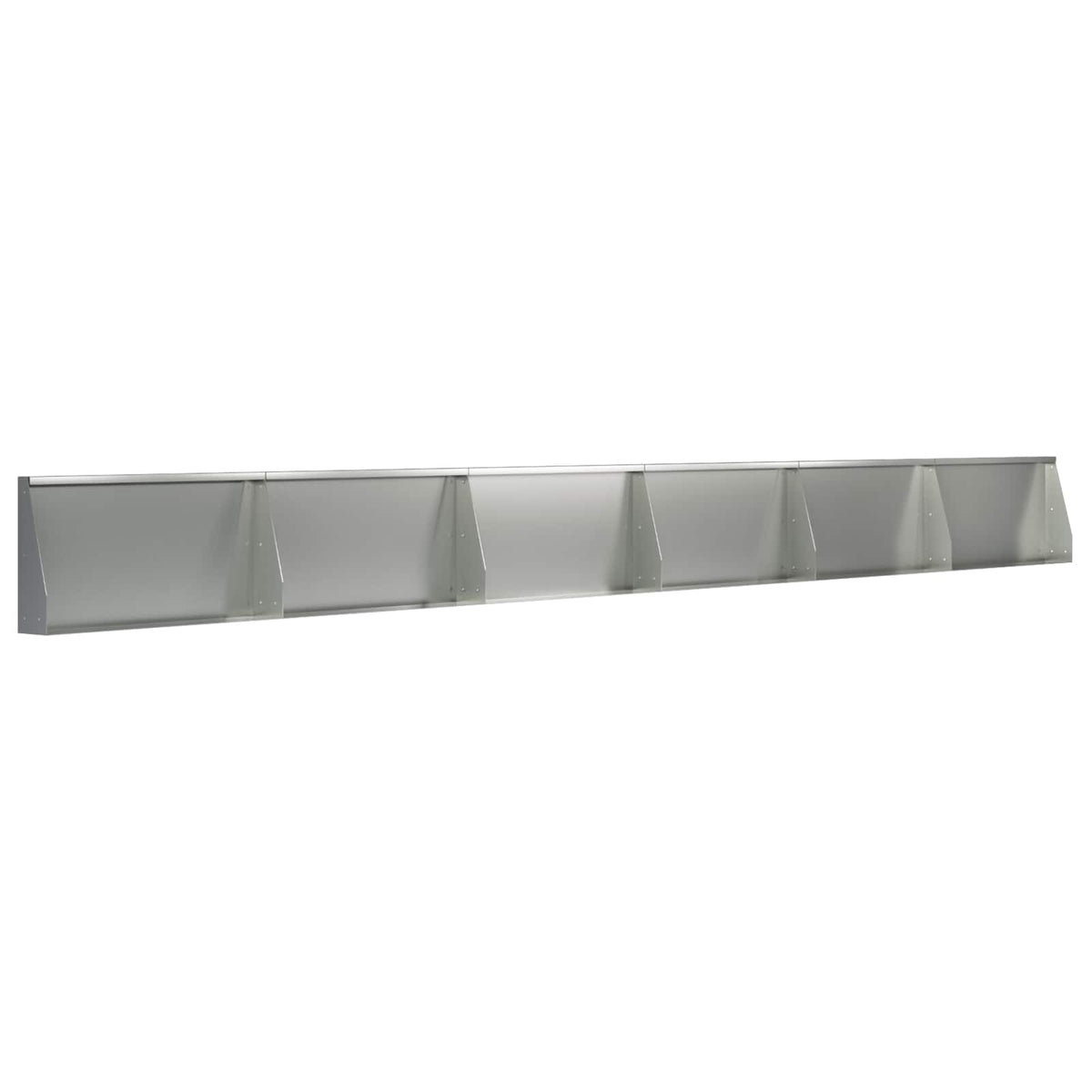 Støttemur 6 stk. 80 x 12 x 40 cm Galvaniseret stål Sølv