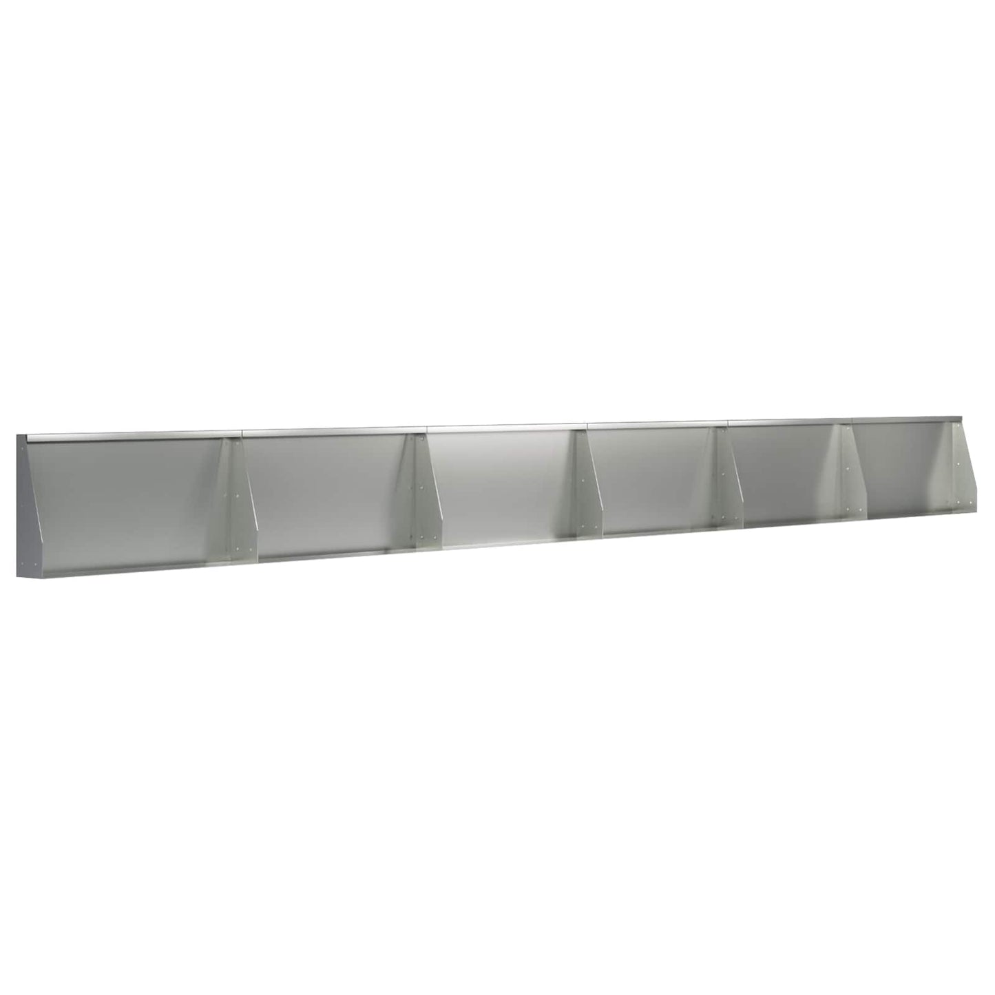 Støttemur 6 stk. 80 x 12 x 50 cm Galvaniseret stål Sølv