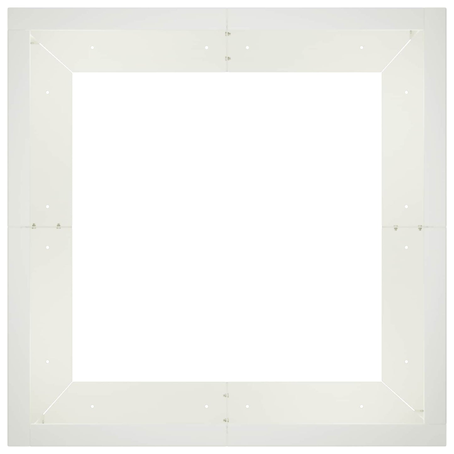 Støttemur 4 stk. 100 x 100 x 30 cm Stål Hvid